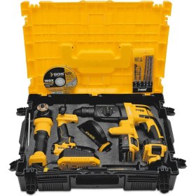 Resim Sgs 5450 Kömürsüz Akülü Taşlama - Matkap - Kırıcı/delici 3'lü Kombo Set Çantalı 