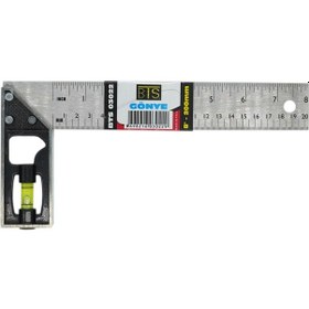 Resim Bts 03022 Su Terazili Alüminyum Gönye 200 MM 