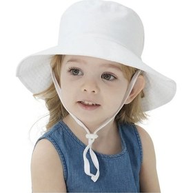 Resim Uv Gunes Korumalı Şapka Upf50+ Düz Beyaz Sapka Beyaz 
