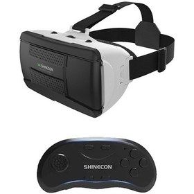 Resim Vrshınecon G06b+b01 Kolu Vr Gözlük Telefon 3d Sanal Gerçeklik Oyunu Kask Kafa Dijital Gözlük Giyen 