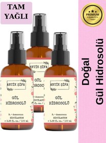 Resim Gül Suyu 300 Ml - Saf Tam Yağlı Gül Hidrosolü Tonik 3 X 100 Ml 