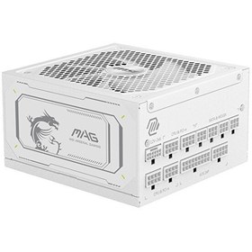 Resim MSI MAG A1000GL PCIE5 Beyaz 1000W 80+ Gold Full Modüler 135MM Fanlı Güç Kaynağı 