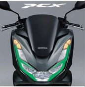 Resim Honda Pcx Ön Far Kaşı Tasarımı Şeffaf Sticker Yeşil 