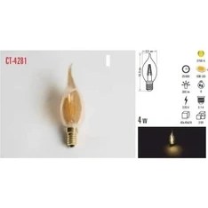 Resim Cata CT-4281 4W E14 Rustik LED Dekoratif Kıvrık Buji Ampul 10'lu 