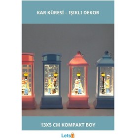 Resim Işıklı Kar Küresi Kış Masalı Dekoratif Hediye 