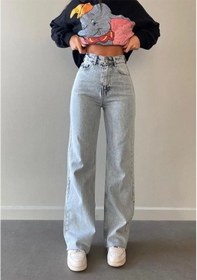 Resim Vikings Jeans Palazo Pantolon Buz Mavi 