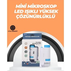 Resim Aslanoğlu Store Portatif El Mikroskop - LED Işıklı Aynı Anda Net Odaklama 