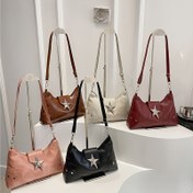 Resim Kadınlar İçin Punk Omuz Çantası - Çıkarılabilir Askılı, Fermuarlı ve Zincirli Kayışlı, Günlük, Ofis, Parti Kullanımına Uygun - Kahverengi, Bej, Pembe, Kırmızı, Siyah Renk Seçenekleri - Şık ve Modaya Uygun El Çantası, Çok Amaçlı Tote, Zarif Detaylar, Dayanıklı Malzeme, Trendy Tasarım, Ofis Kadınları İçin 