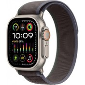 Resim Apple Watch Ultra 2 GPS + Cellular 49mm Natürel Titanyum Kasa ve Mavi-Siyah-Trail Loop Kordon Akıllı Saat 