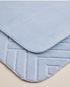 Resim English Home Twillow Kaydırmaz Taban Banyo Paspası Seti 60x100 Cm + 50x60 Cm Açık Mavi Açık Mavi 