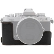 Resim Sones Nikon Z Fc Uyumlu 1/4 İnç Konu Pu Deri Kamera Yarım Kasa Tabanı Siyah 