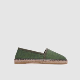 Resim TOGO Yeşil Monogram Tekstil Kadın Espadril Ayakkabı [060032] 