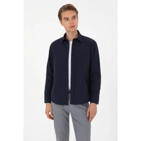 Resim U.s. Polo Assn. Erkek Lacivert Gömlek Desenli 50308291-VR033 