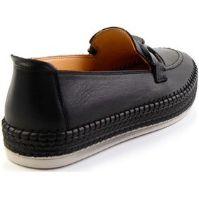 Resim Siyah Leather Kadın Loafer Ayakkabı K01300400603 Çok Renkli 