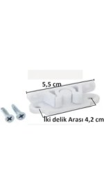 Resim Renklimestore Sineklik Çıt Çıt, Beyaz 12 Adet (24 Adet Akıllı Montaj Vidası Ile Birlikte) 