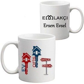 Resim Emlakçı Hediyesi Isimli Kupa Bardak 