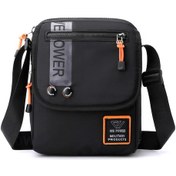 Resim Vkemall Erkekler İçin Nylon Askılı Çanta - Pratik Bölmeli, Ayarlanabilir Askı, Günlük Kullanıma Uygun, Siyah 