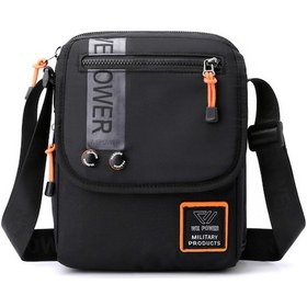 Resim Vkemall Erkekler İçin Nylon Askılı Çanta - Pratik Bölmeli, Ayarlanabilir Askı, Günlük Kullanıma Uygun, Siyah 