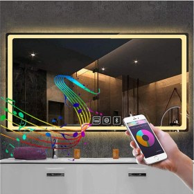 Resim Global Led Mirror 65X90 cm Bluetoothlu Dokunmatik Tuşlu Buğu Yapmayan Ledli Banyo Aynası 