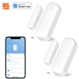 Resim Akıllı Kapı Manyetik Sensörü, WIFI Akıllı Kapı Sensörü, Tuya/Akıllı Yaşam Uygulaması, Alexa ve Google Asistan Desteği ile Telefonunuza Uyarı Veren Kablosuz Akıllı Kapı Sensörü Daha Pratik 