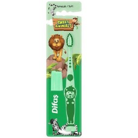 Resim Difaş Diş Fırçası Çocuk Animals Soft-yeşil 