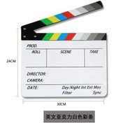 Resim Reedark Fotoğraf Çekim İçin Ahşap Direktör Tahtası - Büyük Boy Akrilik Beyaz Renkli Çizgili Kreatif Dekoratif Fotoğraf Ajanda 