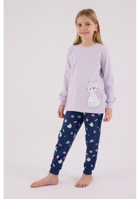 Resim Rolypoly Kız Çocuk Mor Pijama Takımı Rp3697-c-v1 Mor 