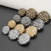 Resim Asimetrik Çizgili Antika Tarzı Yuvarlak Metal Düğmelerden Oluşan 12 Parça Set, Kazaklar, Montlar, Rüzgarlık Ceketler, Günlük Ceketler, Ayakkabılar, Şapkalar, Hediye Kutuları ve Bavullar için İyi 