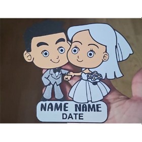 Resim Düğün Çifti Adınız Ve Tarih Magnet 