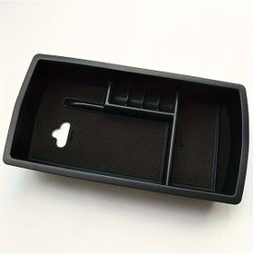 Resim Xuweiwei Peugeot 3008 Gt 2016-2021 Konsol Organizatörü Siyah Plastik Araç İçi Saklama Kutusu 