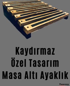 Resim OverPazar Masa Altı Ayaklık Ahşap Ayak Yükseltici Ayak Standı Masa Doğal Ahşap Ayaklık Masif Ahşap Ayaklık 