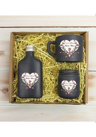 Resim Bk Gift Kişiye Özel İsimli Dtf Anne Temalı Antrasit Kahve Fincanı & Kolonya & Mum Hediye Seti-5, Anneye Hediye, Anneler Günü Hediyesi Kobitmeyencom309 