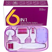 Resim Vkemall 6'lı Cilt Ve Vücut Derma Roller Seti - 0.25mm & 0.3mm İğneler, 5 Değiştirilebilir Başlık, Depolama Kutusu Ve Sterilizasyon Kavanozu Pembe 