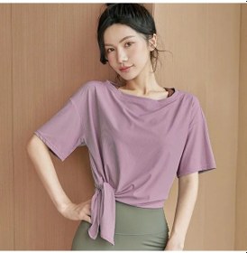 Resim Dakunhuilcyaz Yoga Üstü Kadın Spor T-shirt - Hızlı Kuru Egzersiz Topspembe Pembe 