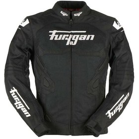 Resim Furygan Atom Vented Evo Yazlık Korumalı Erkek Ceketi Siyah Beyaz 3xl 
