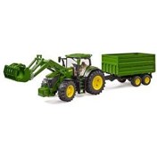 Resim Bruder John Deere 7R 350 Kepçeli Traktör ve Römork 