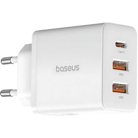 Resim Baseus Şarj Akım Korumalı 2xusb Usb-C Gan 30W Şarj Başlığı Iphone 12 13 14 15 16 Pro Max Şarj Aleti 
