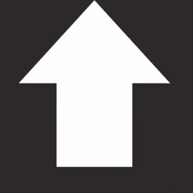 Resim İsg Tabelam 50x50/kompozit/Ileri Kalın Ok Boyama Şablonu 