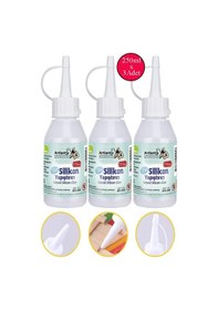 Resim Sıvı Silikon Yapıştırıcı 250 Ml 3 Adet Brons Silikon Yapıştırıcı Sıvı 250 Gr Plastik Cam Mermer Kağıt Karton Tahta Köpük 