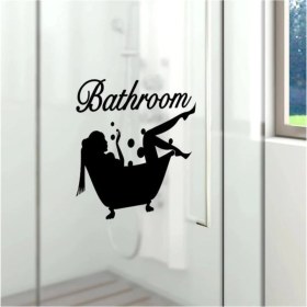 Resim Ne Verelim Size Kadın Figürlü Bathroom Banyo Sticker 