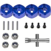 Resim Lemestar "traxxas 1/10 Slash 4x4 Vxl İçin Dayanıklı 12mm Metal Jant Adaptör Seti - Mavi" 