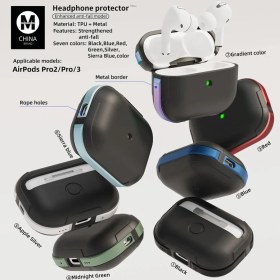 Resim Eco Port Apple Airpods 3 (3.nesil) Mo-A8 Armor Kılıf - Koyu Yeşil 