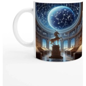 Resim Yay Burcu Baskılı Kahve Kupası - Zodyak Kütüpanesi Vs3 