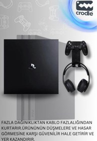Resim 2'li Ps4 Slim Ve Ps4 Pro Için Duvar Standı Ve Joystick Konsol Tutacağı Kırılmaz Stand Yerden Tasarruf Gaming Aksesuar 