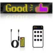 Resim Led Matris Panel Taşınabilir Bt Esnek Ekran Tam Renkli Araç İçi Reklam Ekranı App Kontrolü Ip65 Su Geçirmez Destek Sürüş Durumu/metin/animas 