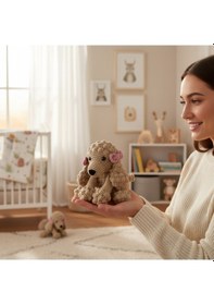 Resim Oyuncak Kaniş Köpek Amigurumi Oyun Arkadaşı El İşi Oyuncak Bej 