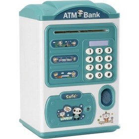Resim Dijital Şifreli Kasa Kumbara Mini Atm Parmak İzi Görünüm 