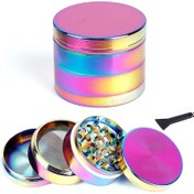 Resim valkyrie 50 Mm 4 Katmanlı Mıknatıslı Çinko Alaşım Herbal Grinder Baharat Bitki Ot Öğütücü Renk 