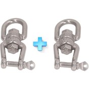 Resim 2'li Paslanmaz Kilitli Fırdöndü. 8mm. Çapa Fırdöndüsü 