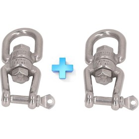 Resim 2'li Paslanmaz Kilitli Fırdöndü. 8mm. Çapa Fırdöndüsü 